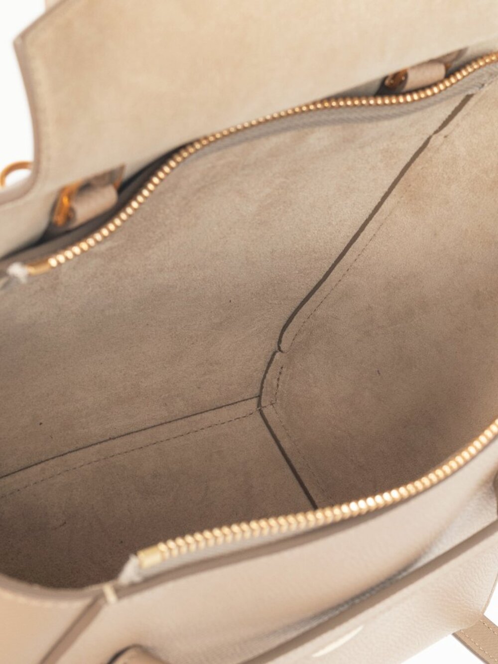 Celine Taupe Grained Calfskin Micro Belt Bag - Picture 12 of 14